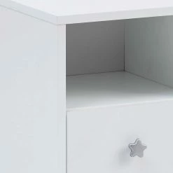 30x52x33 Nachtkommode Mit Schublade & Fach - Exilian -Clarendon shop 30x52x33 nachtkommode mit schublade fach in weiss natur skandi exilian 03