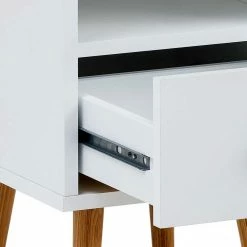 30x52x33 Nachtkommode Mit Schublade & Fach - Exilian -Clarendon shop 30x52x33 nachtkommode mit schublade fach in weiss natur skandi exilian 05