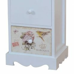 30x60x25 Kommode Im Vintage Romantik Design - Jaxon -Clarendon shop 30x60x25 kommode im vintage romantik design in weiss mit motiven jaxon 02