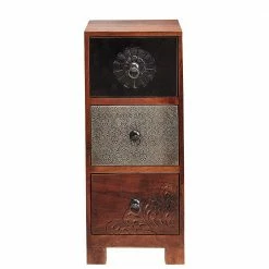 30x71x30 Hochkommode Mit 3 Schubladen - Welina 10 30x71x30 Hochkommode Mit 3 Schubladen - Welina -Clarendon shop 30x71x30 hochkommode mit 3 schubladen in mehrfarbig mit schnitzerei welina 02