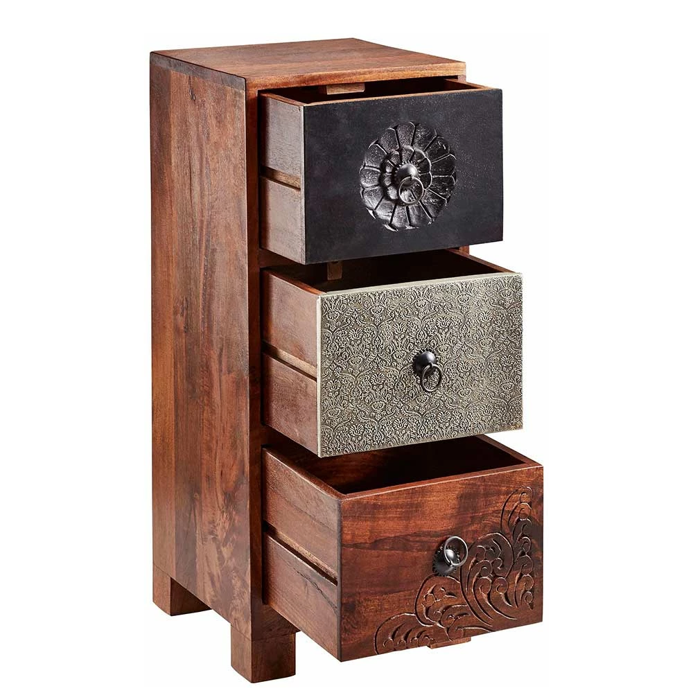 30x71x30 Hochkommode Mit 3 Schubladen - Welina 6 30x71x30 Hochkommode Mit 3 Schubladen - Welina – Bild 4