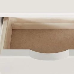 34x66x39 Weiße Holzkommode Mit Sechs Schubladen - Sabinu -Clarendon shop 34x66x39 weisse holzkommode mit sechs schubladen in modernem design sabinu 04