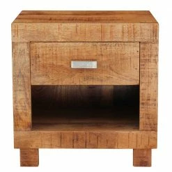 40x40x30 Holz Nachtkonsole Mit Schublade & Fach - Lance -Clarendon shop 40x40x30 holz nachtkonsole mit schublade fach aus akazie massivholz lance 02