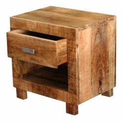 40x40x30 Holz Nachtkonsole Mit Schublade & Fach - Lance -Clarendon shop 40x40x30 holz nachtkonsole mit schublade fach aus akazie massivholz lance 03