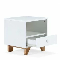 40x40x35 Nachtschrank Mit Fach & Schublade - Kinfada -Clarendon shop 40x40x35 nachtschrank mit fach schublade in weiss kiefer kinfada 02