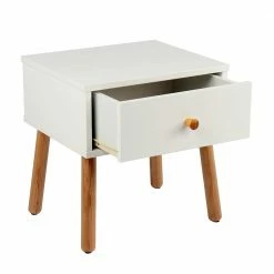 40x42x35 Nachtkommode Mit Einer Schublade - Vathurias -Clarendon shop 40x42x35 nachtkommode mit einer schublade in weiss pinie natur vathurias 02