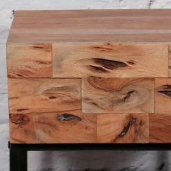 40x50x35 Design Nachttisch Aus Akazie - Emlino 9 40x50x35 Design Nachttisch Aus Akazie - Emlino -Clarendon shop 40x50x35 design nachttisch aus akazie natur metall schwarz emlino 03