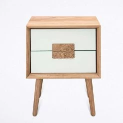 Clarendon shop -Clarendon shop 40x50x40 nachtkommode in weiss eiche mit zwei schubladen soft close julecas 01