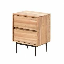 40x55x35 Nachtkommode Aus Akazie Lackiert - Olvinas