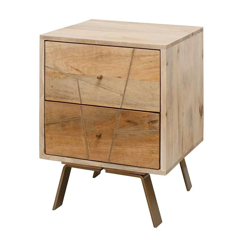 40x56x40 Design Nachttisch Mit Schubladen - Geyco 3 40x56x40 Design Nachttisch Mit Schubladen - Geyco