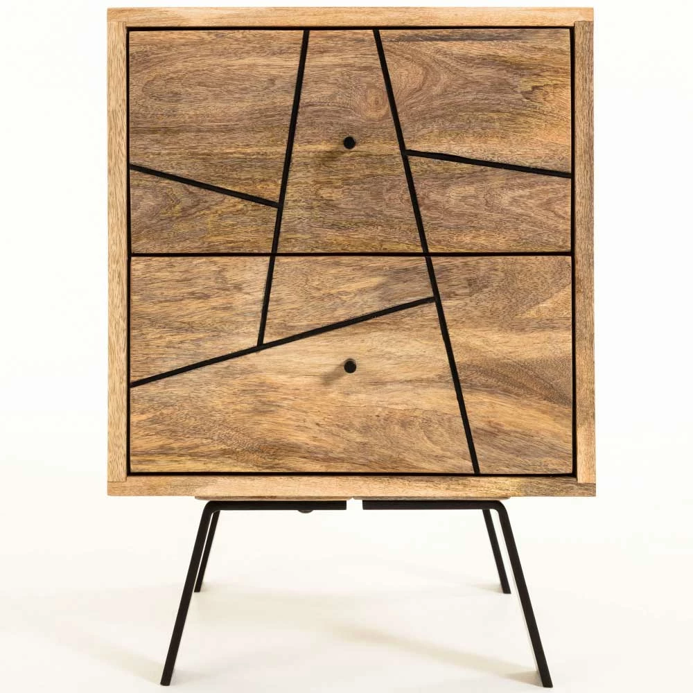 40x56x40 Nacht Kommode Aus Massivholz Mango - Dirica 6 40x56x40 Nacht Kommode Aus Massivholz Mango - Dirica – Bild 4