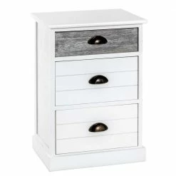 41x60x31 Cm Landhaus Nachtkommode Aus Paulownia Massiv - Geroga