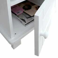 42x40x42 Nachtkommode Mit Fach & Tür - Wilne -Clarendon shop 42x40x42 nachtkommode mit fach tuer in weiss aus kiefer massiv wilne 03