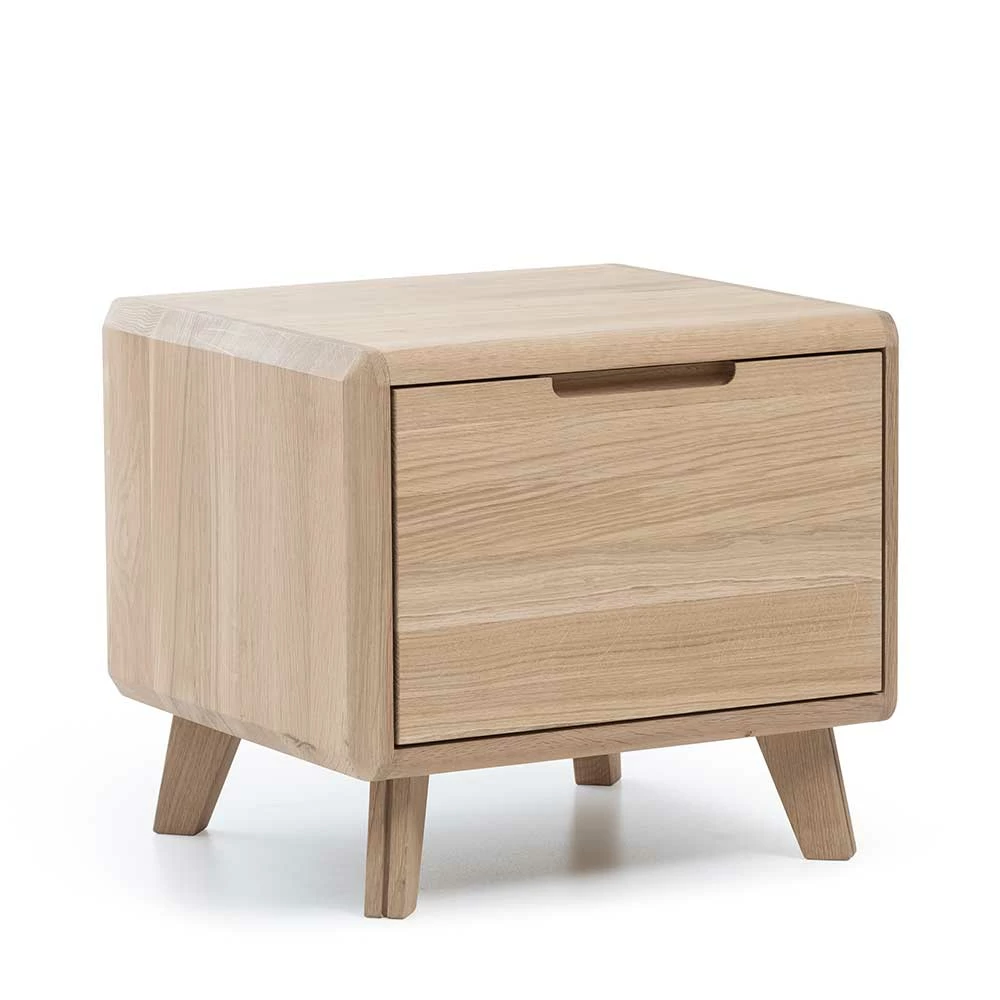 45x40x42 Nachtkommode Aus Wildeiche Bianco - Aicandus 4 45x40x42 Nachtkommode Aus Wildeiche Bianco - Aicandus – Bild 2