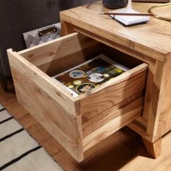 45x44x45 Nachtkommode Handgearbeitet - Anzino -Clarendon shop 45x44x45 nachtkommode handgearbeitet aus holz akazie mit schublade anzino 03