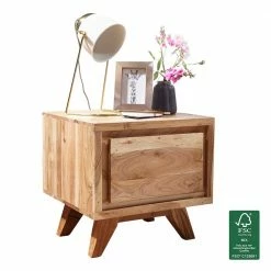 45x44x45 Nachtkommode Handgearbeitet - Anzino -Clarendon shop 45x44x45 nachtkommode handgearbeitet aus holz akazie mit schublade anzino 04
