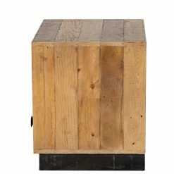 45x50x45 Nachttisch Aus Recyclingholz - Dulcinus -Clarendon shop 45x50x45 nachttisch aus recyclingholz pinie in natur schwarz dulcinus 02