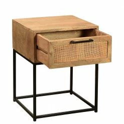 45x57x35 Kommode Aus Holz & Rattan Geflecht - Lazianus -Clarendon shop 45x57x35 kommode aus holz rattan geflecht mit metall buegelgestell lazianus 03