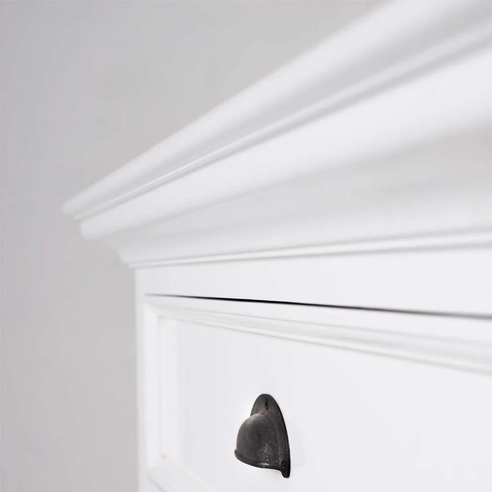 45x60x43 Cm Nachttisch In Weiß Im Landhausstil - Venzeno 6 45x60x43 Cm Nachttisch In Weiß Im Landhausstil - Venzeno – Bild 4