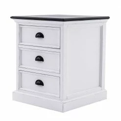 45x60x45 Nachtkommode In Weiß & Mahagoni - Venzeno