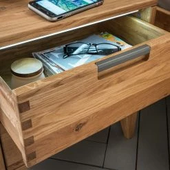 46 Cm Breite Nachtkommode Aus Geölter Eiche - Teano -Clarendon shop 46 cm breite nachtkommode aus geoelter eiche mit 2 schubladen teano 03
