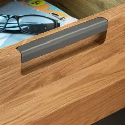 46 Cm Breite Nachtkommode Aus Geölter Eiche - Teano -Clarendon shop 46 cm breite nachtkommode aus geoelter eiche mit 2 schubladen teano 04