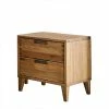 46 Cm Breite Nachtkommode Aus Geölter Eiche - Teano -Clarendon shop 46 cm breite nachtkommode aus geoelter eiche mit 2 schubladen teano f