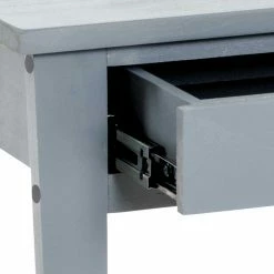 46x60x35 Nachttisch Mit Schublade & Ablageboden - Vertes -Clarendon shop 46x60x35 nachttisch mit schublade ablageboden in grau aus kiefernholz vertes 05