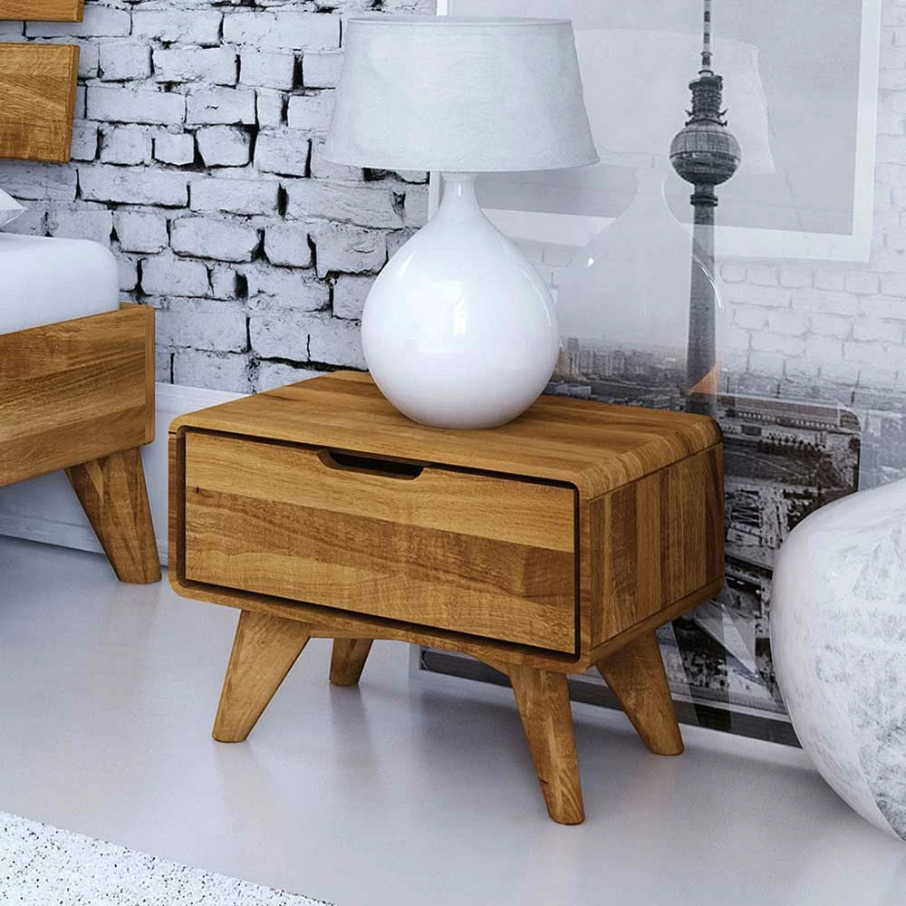 47x33x30 Wildeiche Nachtkommode Geölt - Eavy 4 47x33x30 Wildeiche Nachtkommode Geölt - Eavy – Bild 2