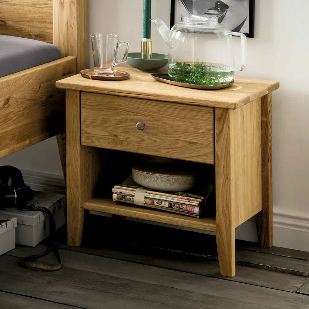 47x50x37 Nachtkommode Aus Wildeiche Massivholz - Cilian 4 47x50x37 Nachtkommode Aus Wildeiche Massivholz - Cilian – Bild 2