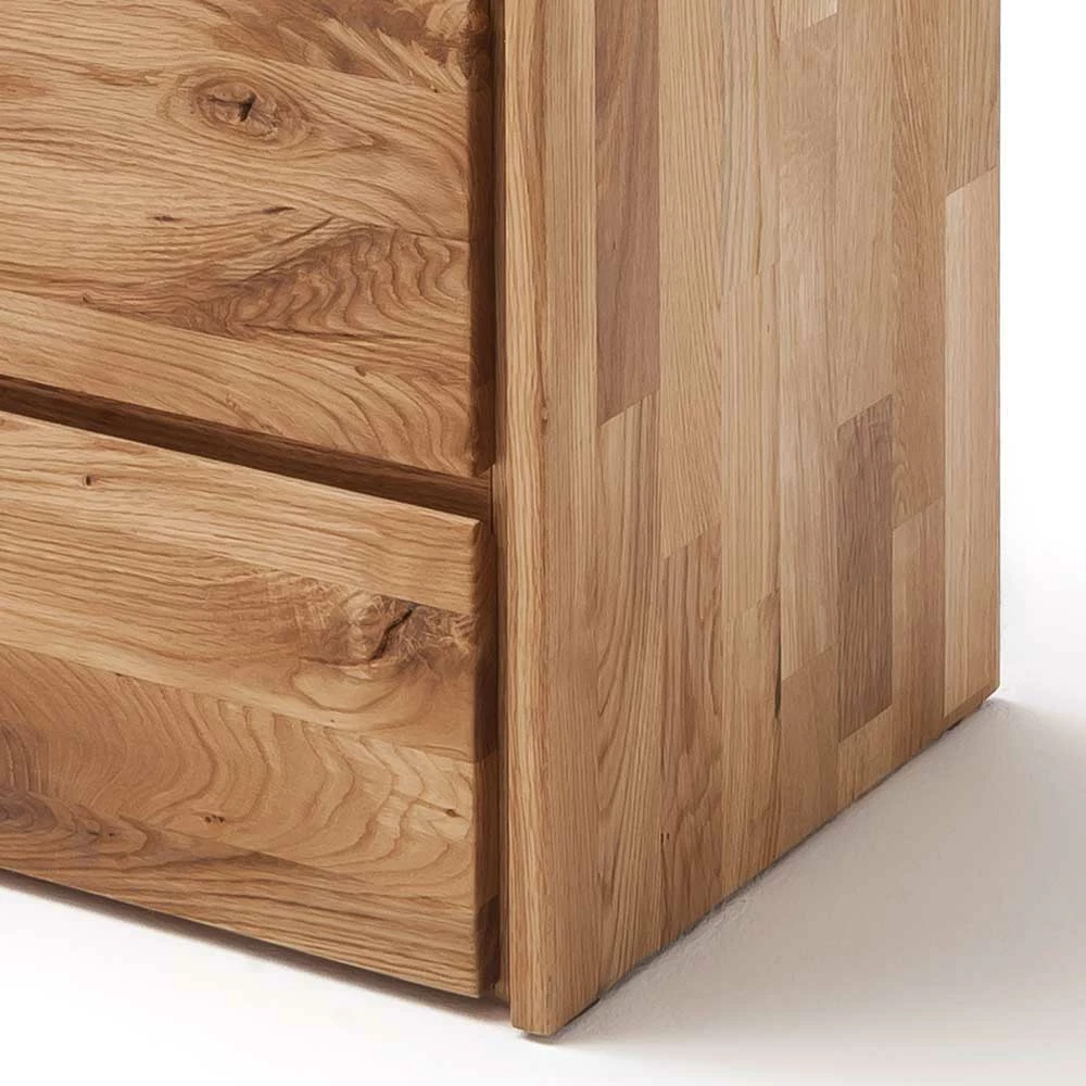 47x70 Cm Echtholz Kommode In Wildeiche - Mascadona 5 47x70 Cm Echtholz Kommode In Wildeiche - Mascadona – Bild 3