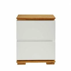 48x59x40 Nachtkommode In Weiß & Eiche - Sennpa 11 48x59x40 Nachtkommode In Weiß & Eiche - Sennpa -Clarendon shop 48x59x40 nachtkommode in weiss eiche mit zwei schubladen sennpa 03