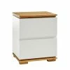 48x59x40 Nachtkommode In Weiß & Eiche - Sennpa