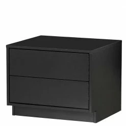 50x40x40 Nachtkommode In Schwarz Kiefernholz - Niwidus