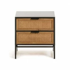 50x51x38 Nachtkommode Aus Rattan - Nairos -Clarendon shop 50x51x38 nachtkommode aus rattan zedernholz mdf eisen nairos 02