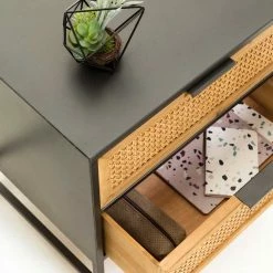 50x51x38 Nachtkommode Aus Rattan - Nairos -Clarendon shop 50x51x38 nachtkommode aus rattan zedernholz mdf eisen nairos 05