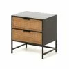 50x51x38 Nachtkommode Aus Rattan - Nairos 2 50x51x38 Nachtkommode Aus Rattan - Nairos -Clarendon shop 50x51x38 nachtkommode aus rattan zedernholz mdf eisen nairos f