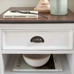 50x60x50 Country Nachttisch Mit Schublade - Venzeno -Clarendon shop 50x60x50 country nachttisch mit schublade zwei faechern zweifarbig venzeno 06