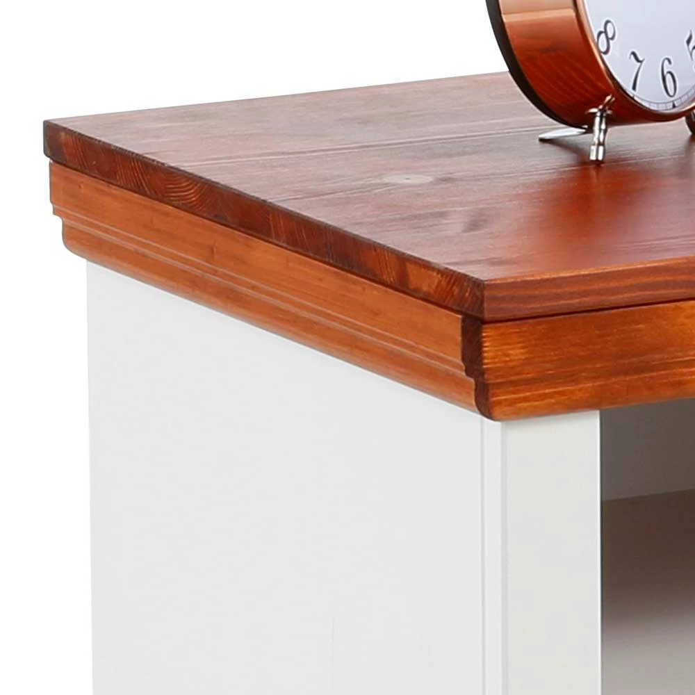 52x40x37 Nachtkommode In Weiß & Kirschbaum - Vendirai 6 52x40x37 Nachtkommode In Weiß & Kirschbaum - Vendirai – Bild 4