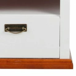 52x40x37 Nachtkommode In Weiß & Kirschbaum - Vendirai 12 52x40x37 Nachtkommode In Weiß & Kirschbaum - Vendirai -Clarendon shop 52x40x37 nachtkommode in weiss kirschbaum modernes landhaus vendirai 04