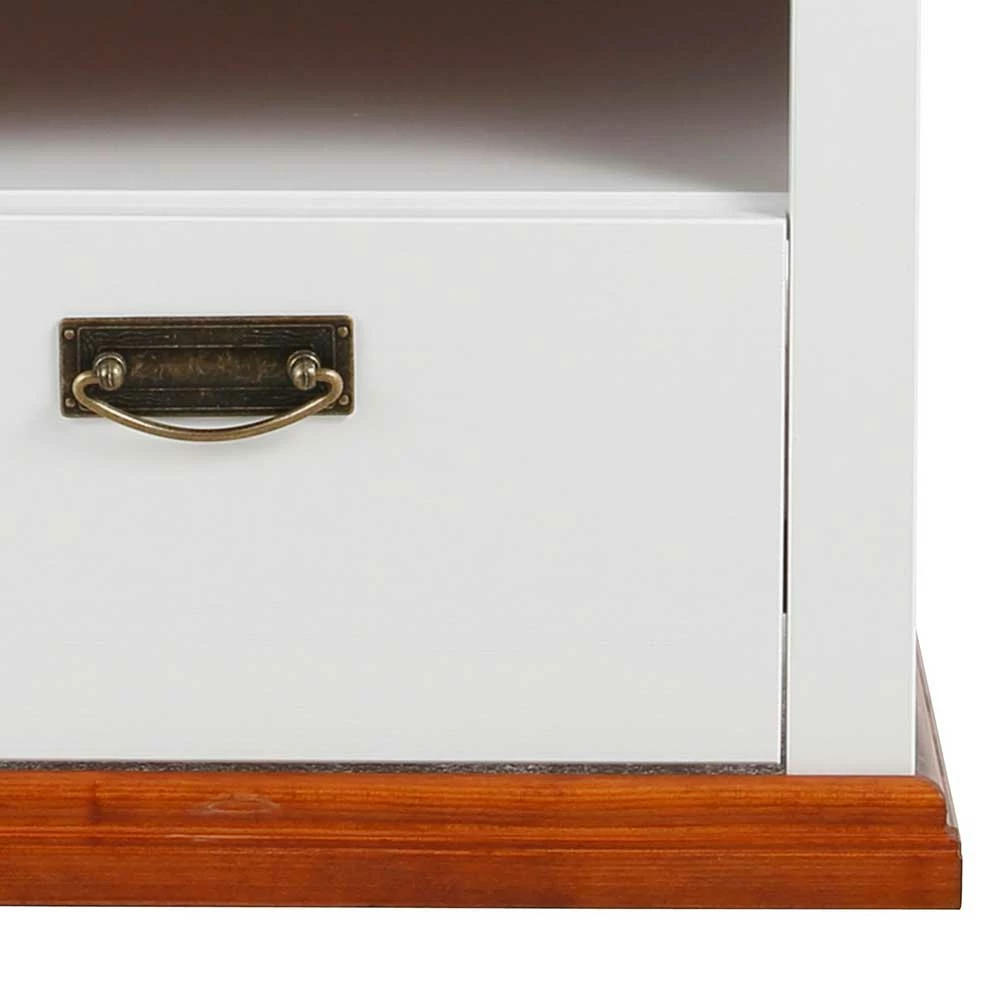 52x40x37 Nachtkommode In Weiß & Kirschbaum - Vendirai 7 52x40x37 Nachtkommode In Weiß & Kirschbaum - Vendirai – Bild 5