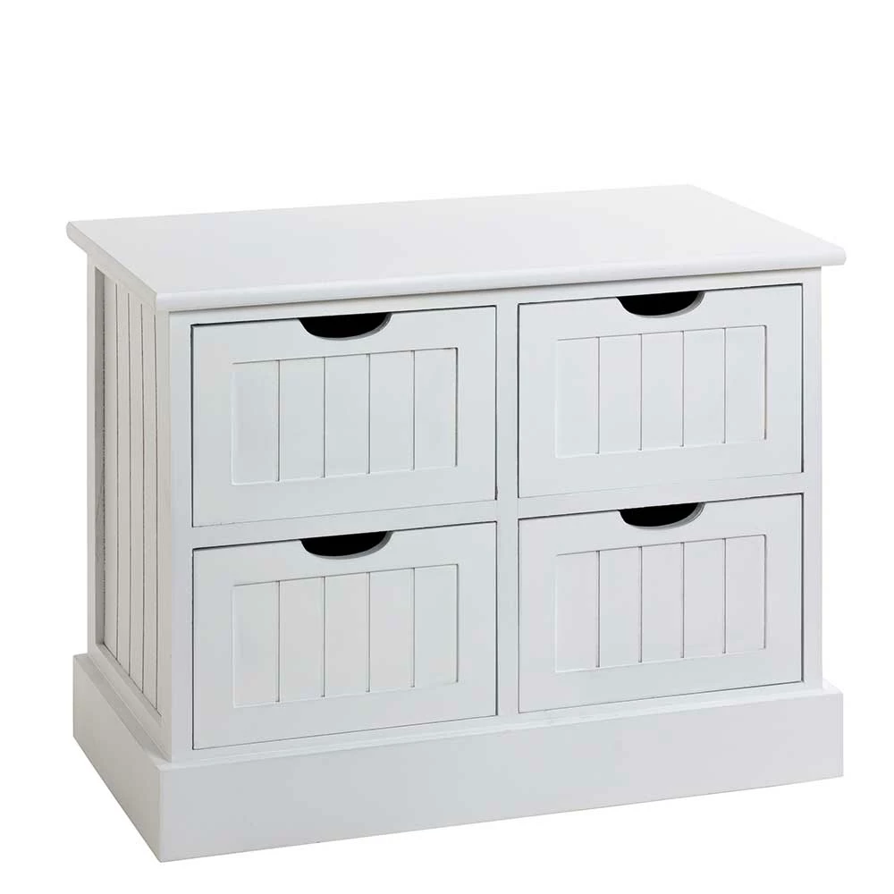 56x45x30 Weiße Kommode Auf Sockel - Sandi 4 56x45x30 Weiße Kommode Auf Sockel - Sandi – Bild 2