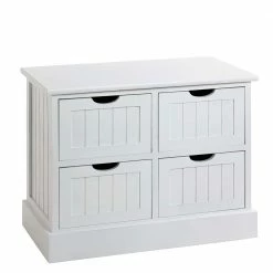 56x45x30 Weiße Kommode Auf Sockel - Sandi