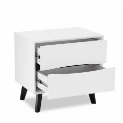 58x55x40 2 Schubladen Kommode In Weiß - Vasdov -Clarendon shop 58x55x40 2 schubladen kommode in weiss mit schwarz vasdov 03