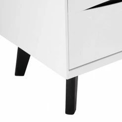 58x55x40 2 Schubladen Kommode In Weiß - Vasdov -Clarendon shop 58x55x40 2 schubladen kommode in weiss mit schwarz vasdov 04