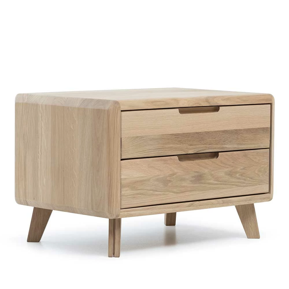 60x40x42 Skandi Nachtkommode Aus Wildeiche Bianco - Aicandus 4 60x40x42 Skandi Nachtkommode Aus Wildeiche Bianco - Aicandus – Bild 2