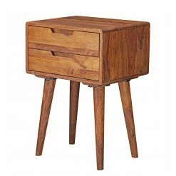 66cm Hohe Retro Nachtkommode Aus Holz - Verlago