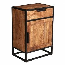 67x62x42 Kommode Mit Schublade & Tür - Evradon 10 67x62x42 Kommode Mit Schublade & Tür - Evradon -Clarendon shop 67x62x42 kommode mit schublade tuer aus massivholz mit metall schwarz evradon 02