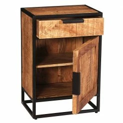 67x62x42 Kommode Mit Schublade & Tür - Evradon 11 67x62x42 Kommode Mit Schublade & Tür - Evradon -Clarendon shop 67x62x42 kommode mit schublade tuer aus massivholz mit metall schwarz evradon 03