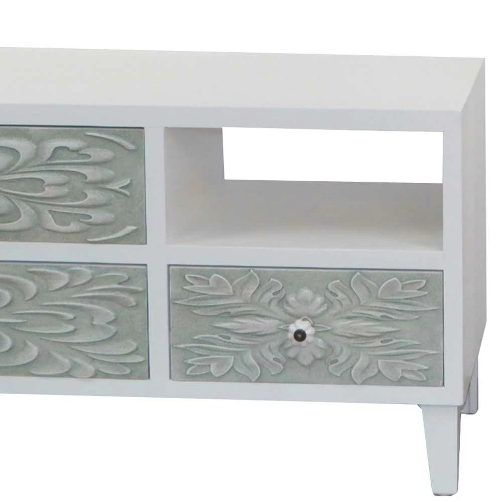 85x46x39 TV Board In Weiß & Grün - Contos 6 85x46x39 TV Board In Weiß & Grün - Contos – Bild 4